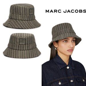 NEW! NWT! Marc Jacobs The Monogram Jacquard Bucket Hat -Beige Multi